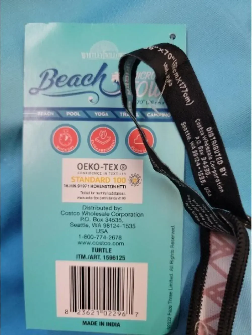 Ocean Pacific beach towel 37”X70” Oeko Tex Multicolor Beach Club NEW #H